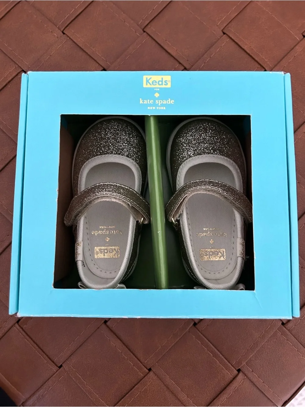 Keds X Kate Spade NewYork Sloan Mary Jane CribSneakers Baby Shoe Size 3 Gold